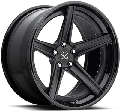 লেক্সাস কালো 19x8.5 এবং 19x9.5 3-পিস নকল চাকার