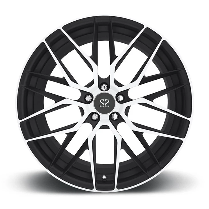 For MiNI Wheels 1-PC PCD 5x120 White And Black Machine Face Aluminum Alloy Forged Custom Rims
