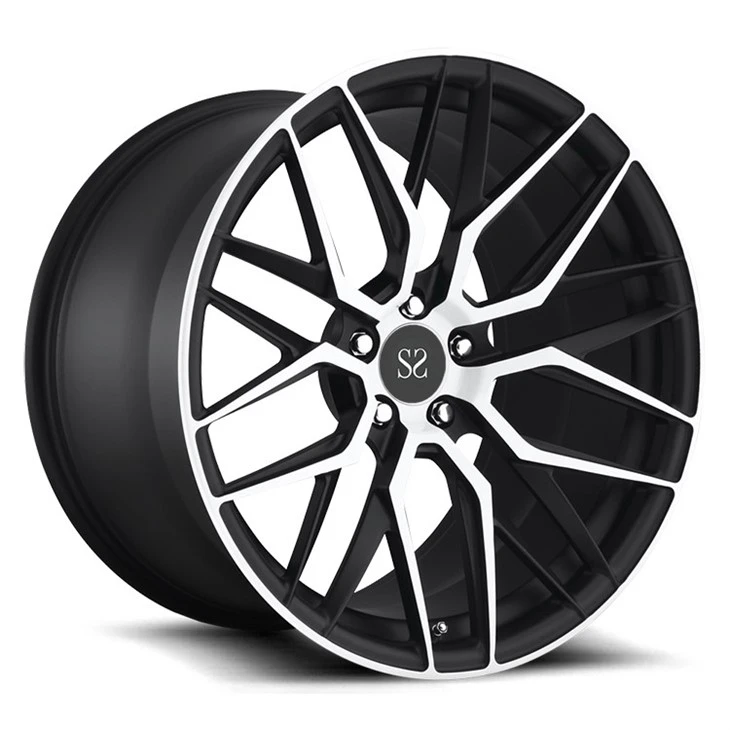 For MiNI Wheels 1-PC PCD 5x120 White And Black Machine Face Aluminum Alloy Forged Custom Rims
